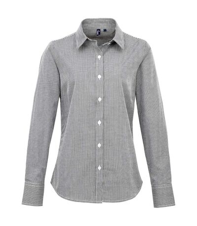 Premier Womens/Ladies Gingham Long-Sleeved Shirt () - UTPC6083