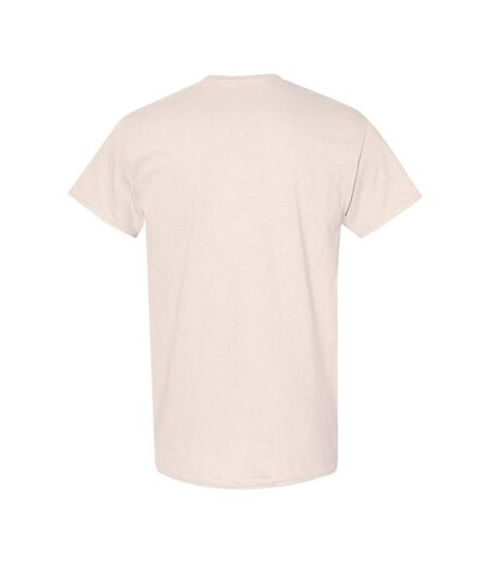 Pack Of 5  Mens Heavy Cotton Short Sleeve T-shirt  Natural Gildan