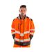 SAFE-GUARD by Result Mens Ripstop Safety Soft Shell Jacket (Fluorescent Orange/Black) - UTBC5664