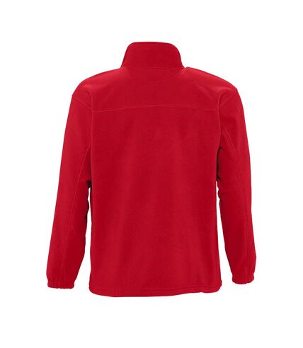 SOLS Mens North Full Zip Outdoor Fleece Jacket (Red)