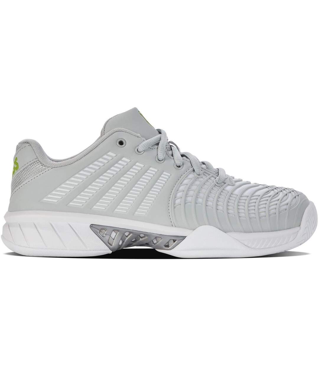 Womens/ladies Express Light 3 Tennis Shoes Gray Dawn White Green K-Swiss-1