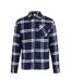 Veste-chemise Manches Longues Motif/style À Carreaux Homme Bleu Marine SoulCal-1