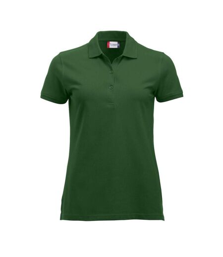 Womens/ladies Marion Polo Shirt Bottle Green Clique