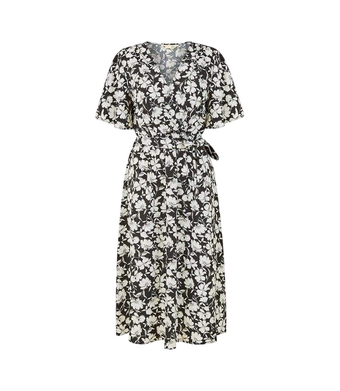 Robe Portefeuille Femme Noir Yumi-2