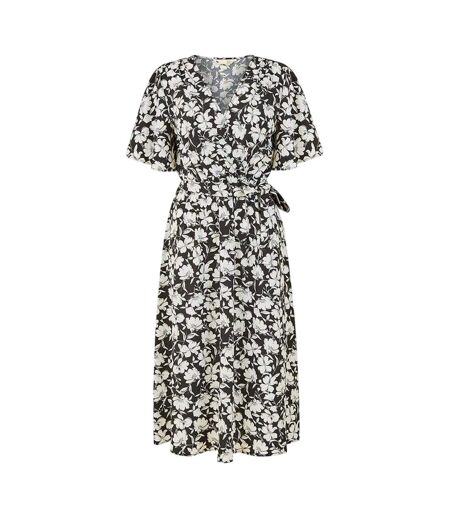 Robe Portefeuille Femme Noir Yumi