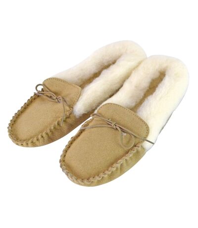 Glencroft Lambswool Moccasin Slippers