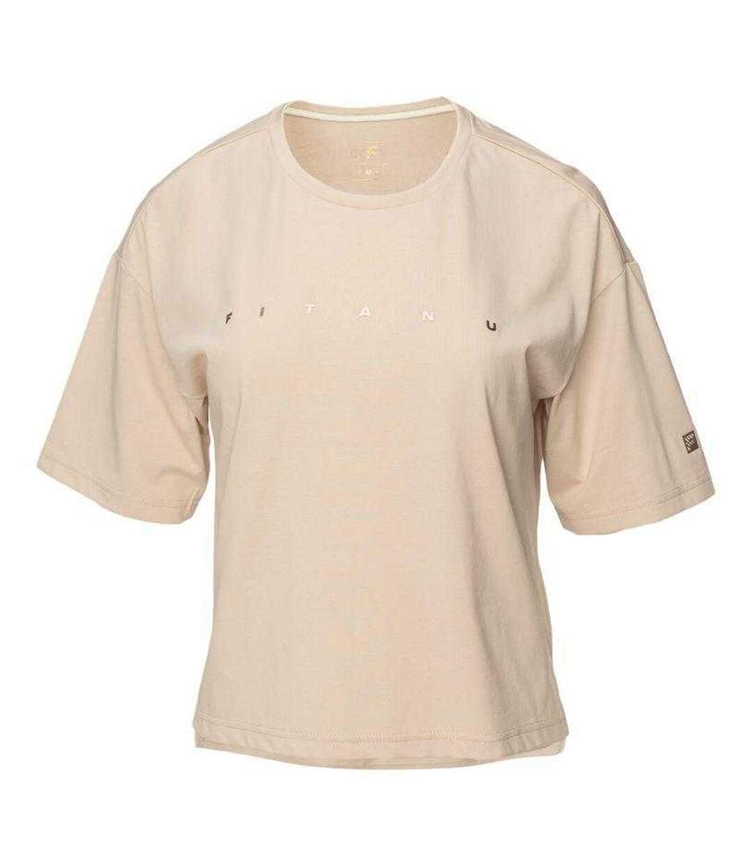T-shirt Manches Courtes Nari Femme Beige Fitanu-1