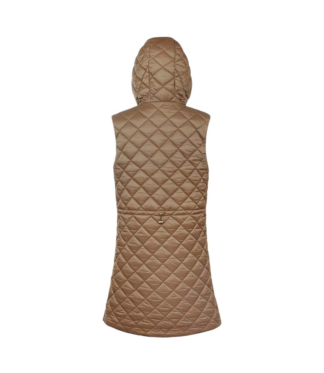 Womens/ladies Hooded Reversible Gilet Black Museum-4