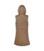 Womens/ladies Hooded Reversible Gilet Black Museum-4