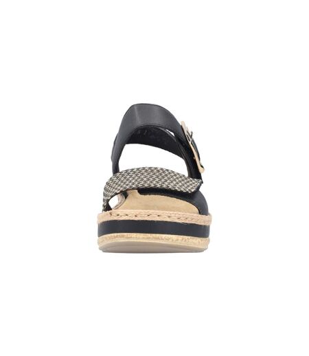 Sandales Compensés Cuir Rieker Rimo