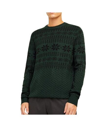 Pull de noël vert/noir homme jack & jones gabriel - l