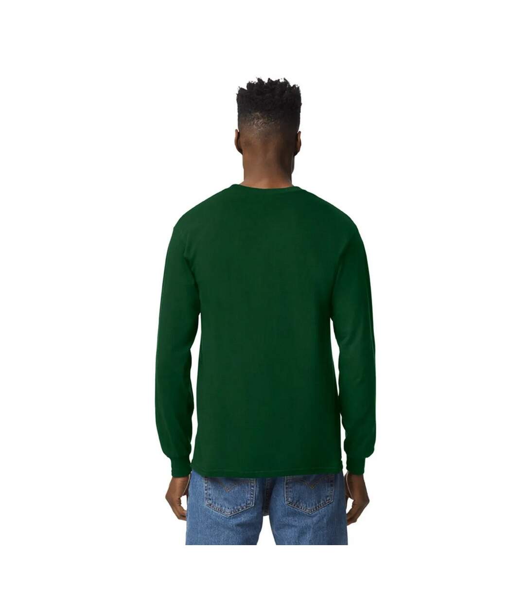 T-shirt Manches Longues Adulte Vert Forêt Gildan-2