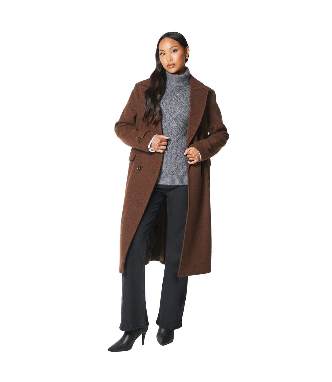 Trench femme chocolat Principles-1