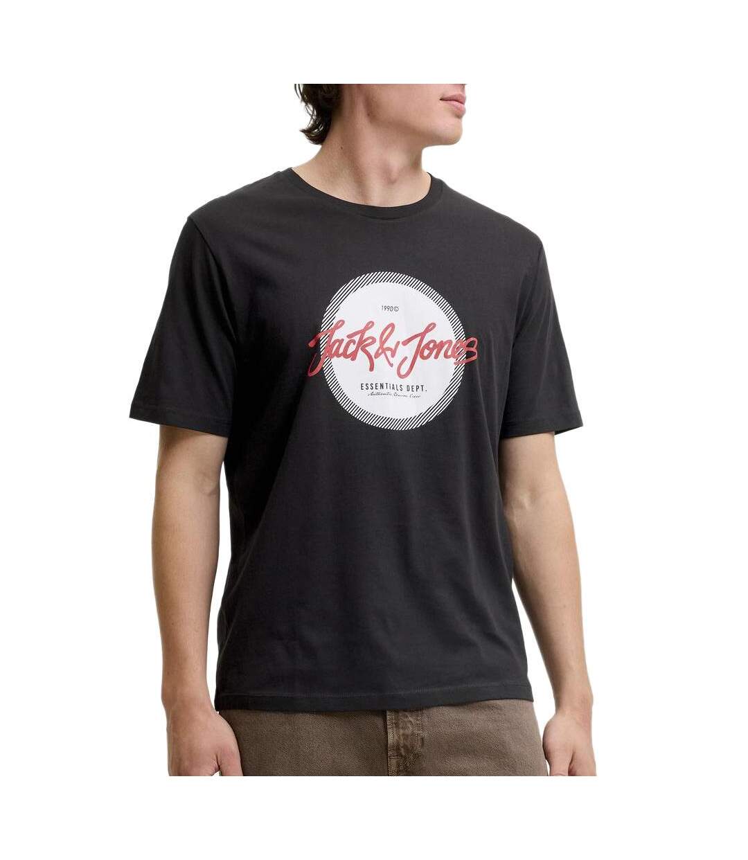 T-Shirt noir homme jack & jones urban-1