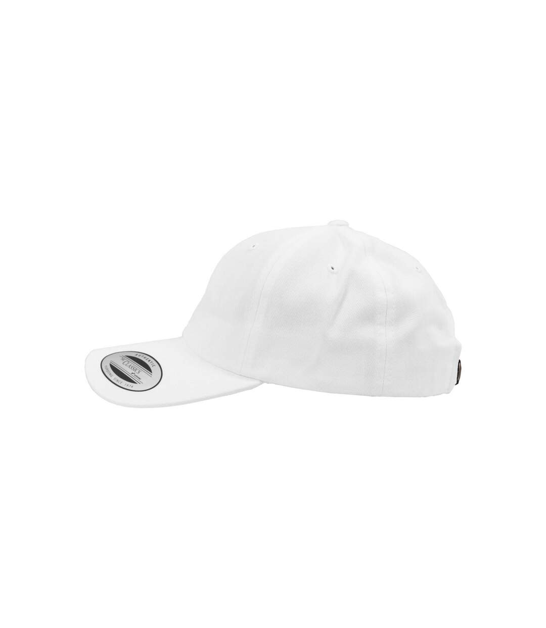 Casquette Unisexe À Profil Bas En Coton Sergé Pour Adultes Blanc Flexfit-3