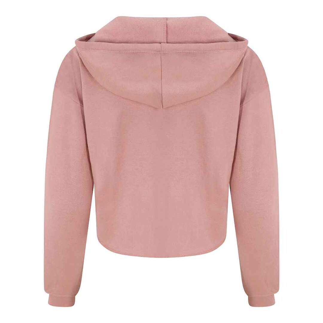 Sweat à capuche girlie femme vieux rose Awdis-2