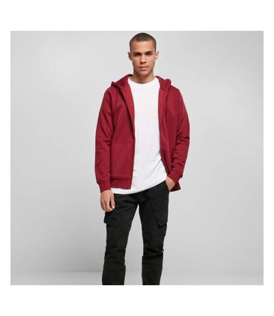 Sweat à capuche zippé hommes bordeaux Build Your Brand