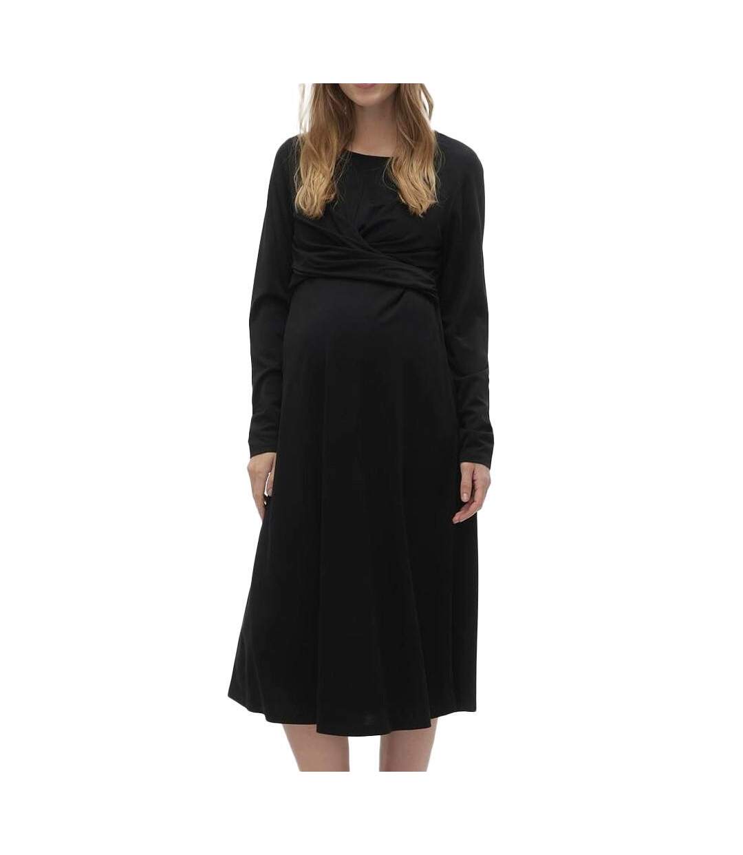 Robe Noire Femme Mamalicious Bea - L