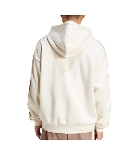 Sweat à capuche écru/marron homme adidas baggy hoodie
