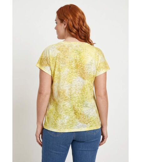 T-shirt imprimé court maille dévorée