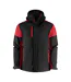 Mens Padded Soft Shell Jacket Black Red Printer-1