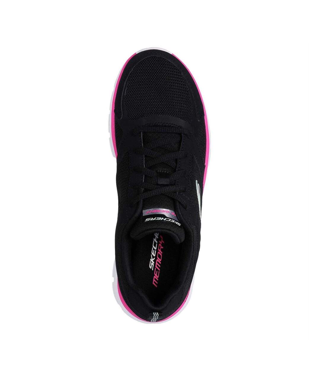 Baskets Track Femme Noir Rose Skechers-4