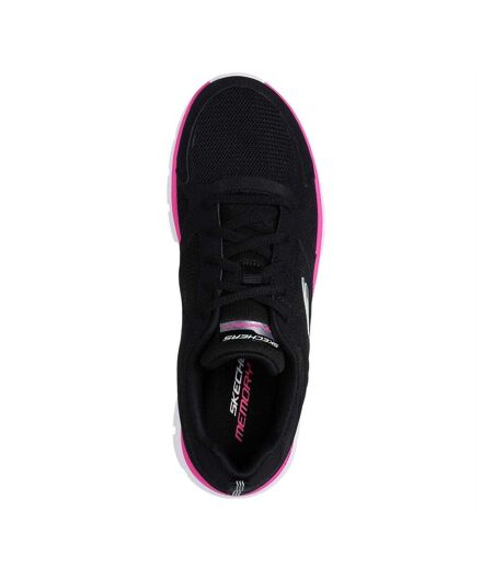 Baskets Track Femme Noir Rose Skechers