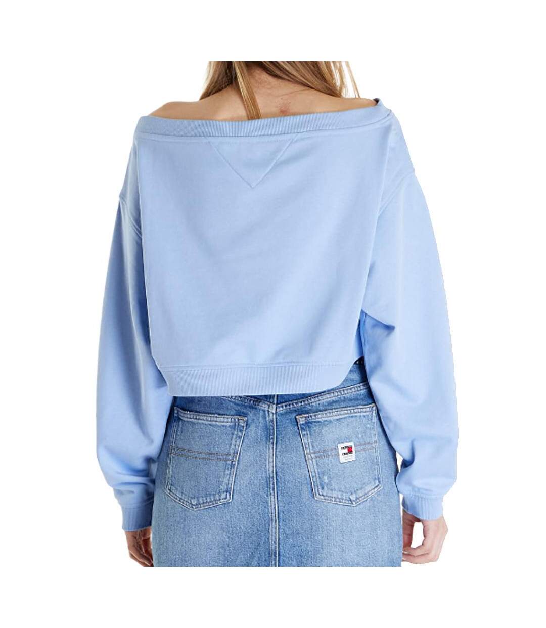 Sweat Bleu Femme Tommy Hilfiger Off Shoulder - S-2