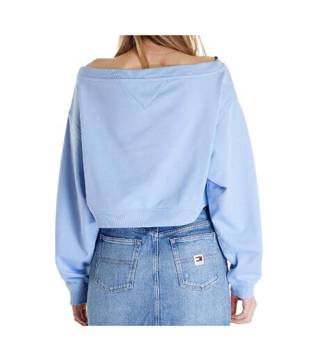 Sweat Bleu Femme Tommy Hilfiger Off Shoulder - S