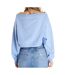 Sweat Bleu Femme Tommy Hilfiger Off Shoulder - S-2