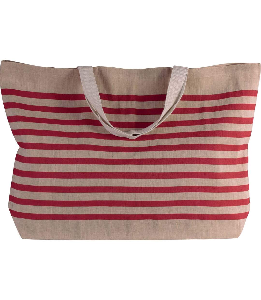 Sac de transport juco taille unique beige pâle / rouge Kimood-1