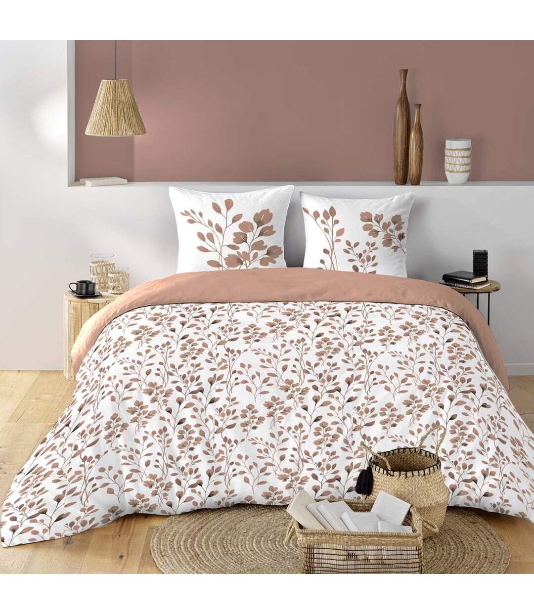 Parure de Lit 3 Pièces Maiwen 200x200cm Mocha-4
