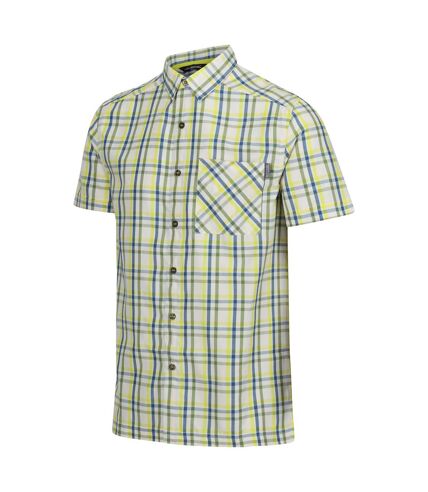 Chemise mindano homme vert piquant / bleu marocain / jaune verdâtre Regatta