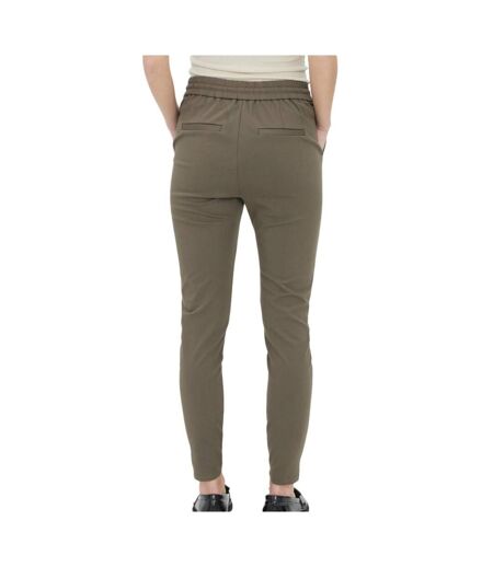 Pantalon Kaki Marron Femme Meva - S-L32