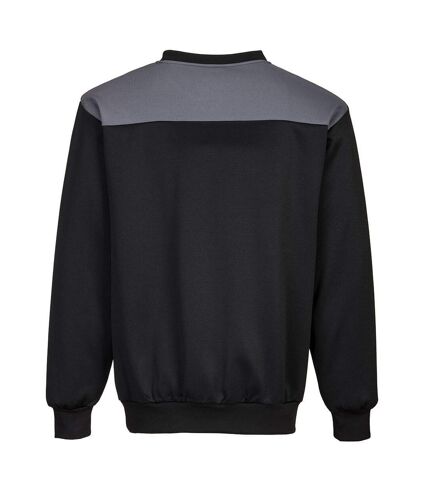 Portwest Mens PW2 Sweatshirt (Black/Zoom Grey)
