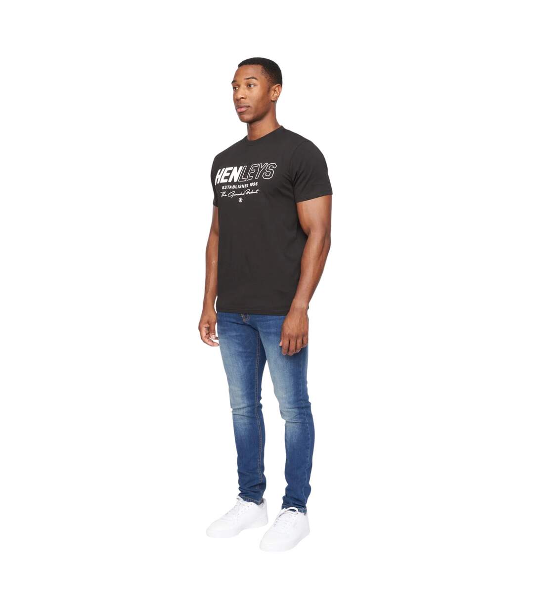 Mens melvern t-shirt black Henleys