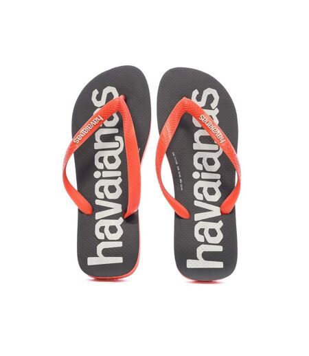 Tongs noir/rouge homme havaianas logomania - 41/42