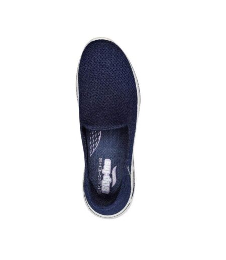 Chaussures De Marche Femme Bleu Marine Blanc Skechers