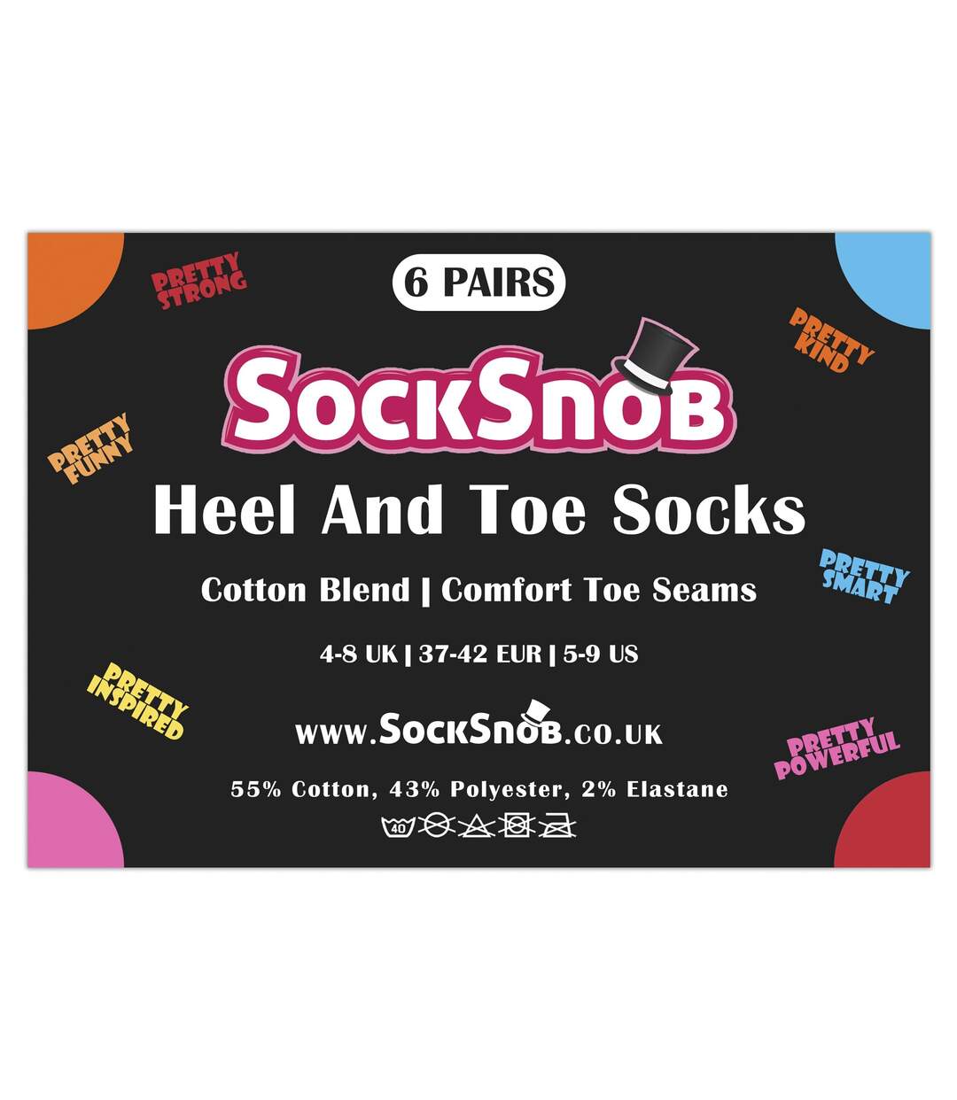 6 Paires Chaussettes Femme 'Pretty...' Amusantes-2