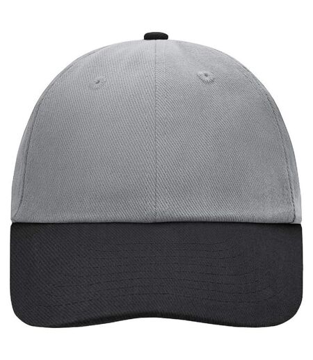 Casquette à visière coton - MB6111 - gris clair et noir