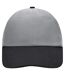 Casquette à visière coton - MB6111 - gris clair et noir-1