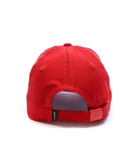 Casquette rouge mixte lacoste twill big croch - taille unique