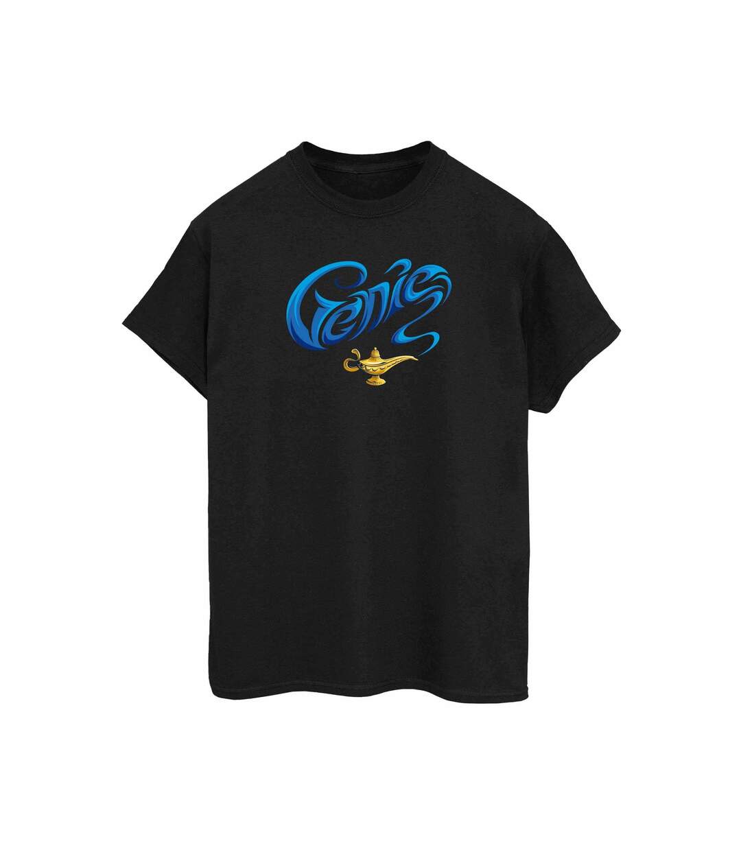 Disney Womens/Ladies Aladdin Movie Genie Lamp Cotton Boyfriend T-Shirt (Noir) - UTBI51801-1