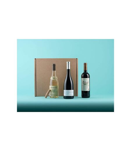 Coffret de 3 bouteilles : vin rouge et vin blanc livrés à domicile - SMARTBOX - Coffret Cadeau Gastronomie