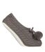1 Pair Ladies Cable Knit Moccasin Bootie - Warm Soft Cosy Indoor Slippers-1