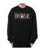 Mens Double Destroyed Logo Sweatshirt Black Diesel-1