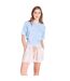 Womens/ladies Salvage Stripe Regular Lounge Shorts Multicoloured PJ Salvage-2