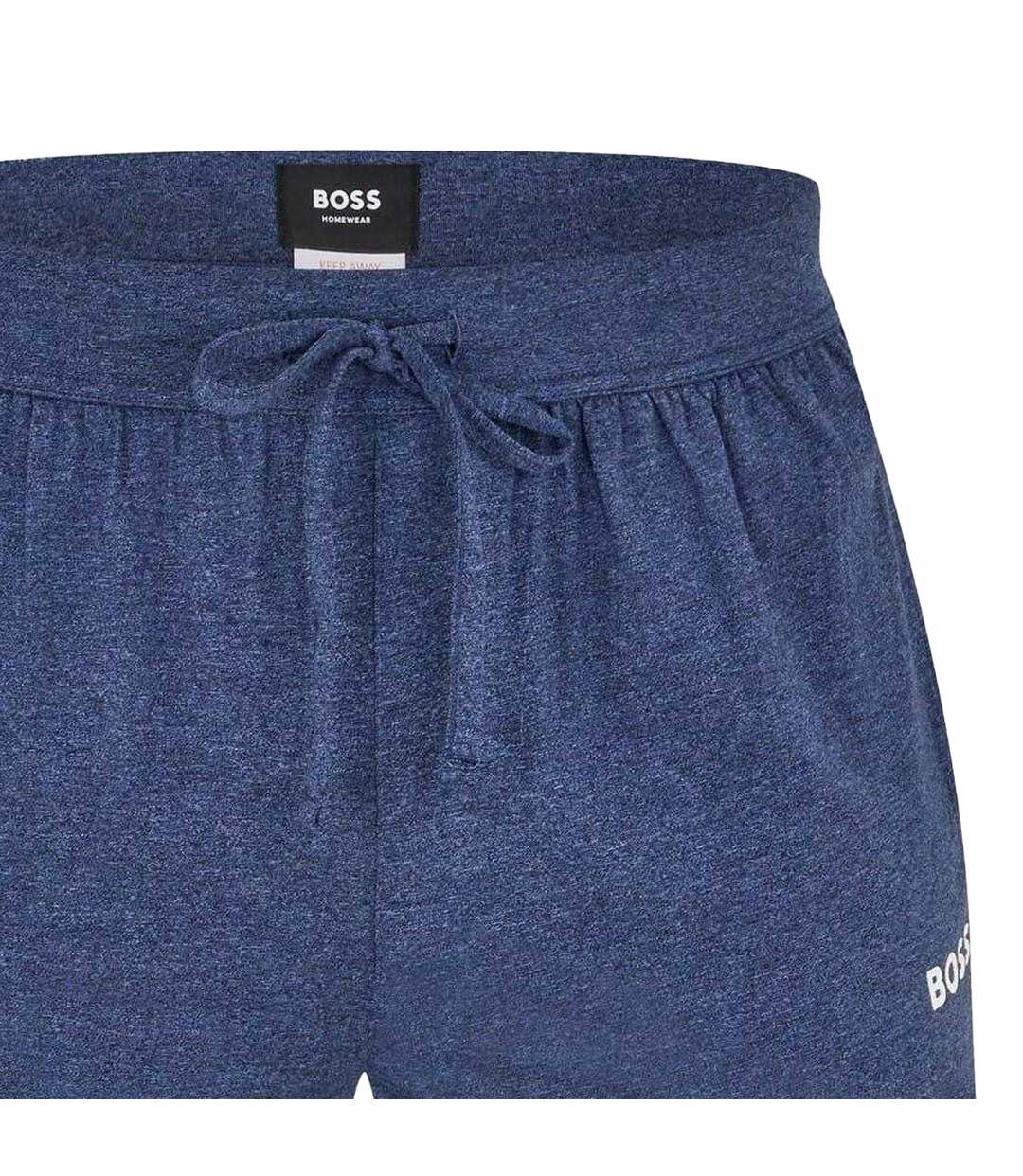 Mens Rise Bermuda Shorts Navy Marl Marl Boss-2