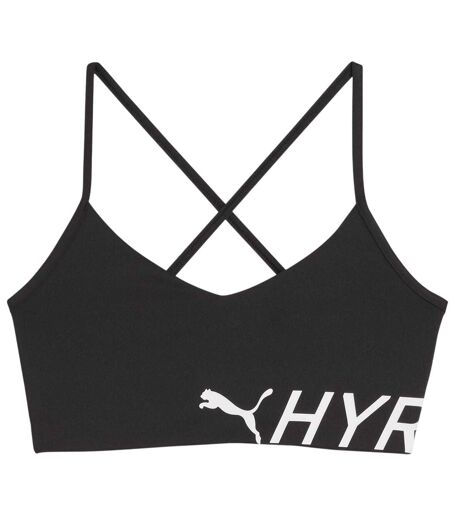 Womens/ladies Hyrox Medium Impact Sports Bra Black Puma