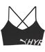 Womens/ladies Hyrox Medium Impact Sports Bra Black Puma-2